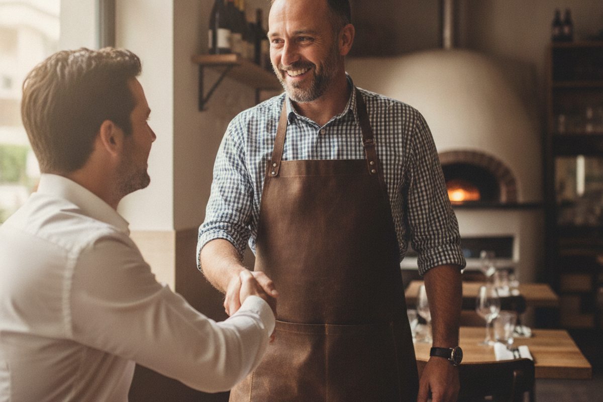 Un restaurateur qui confie son compte, et retourne en cuisine