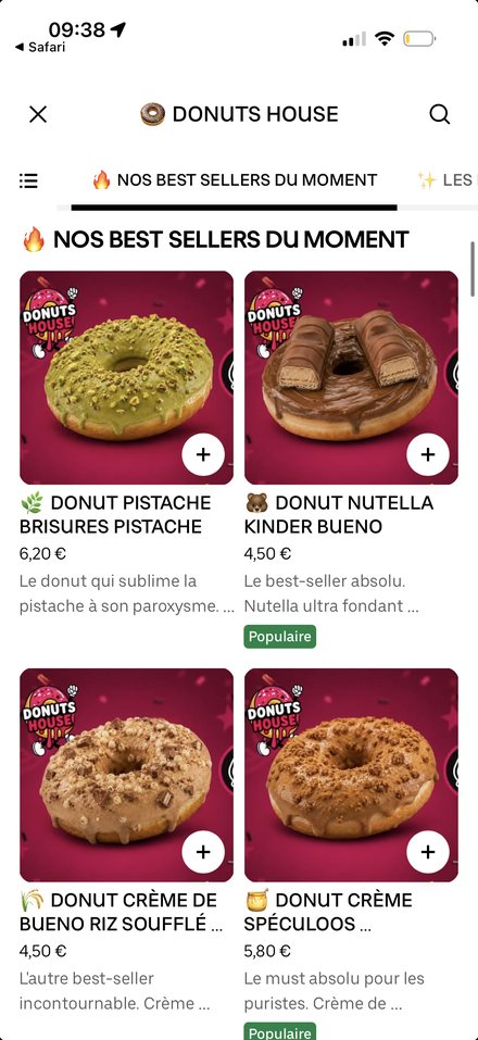 Carte restaurant optimisée sur Uber Eats, n°5