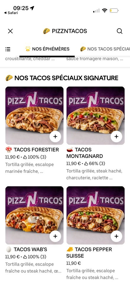 Carte restaurant optimisée sur Uber Eats, n°6