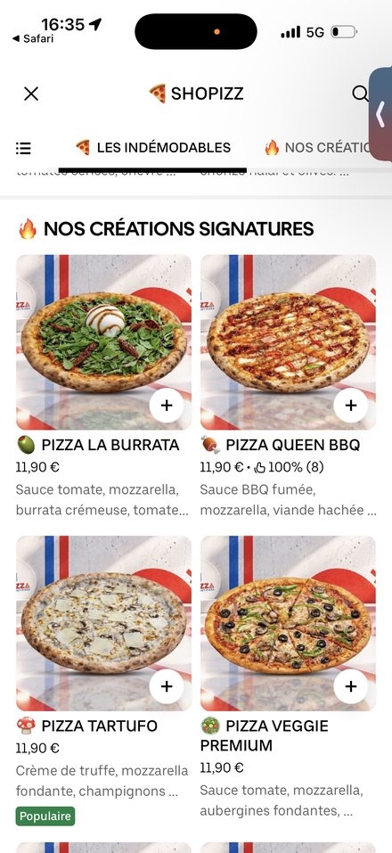 Carte restaurant optimisée sur Uber Eats, n°9