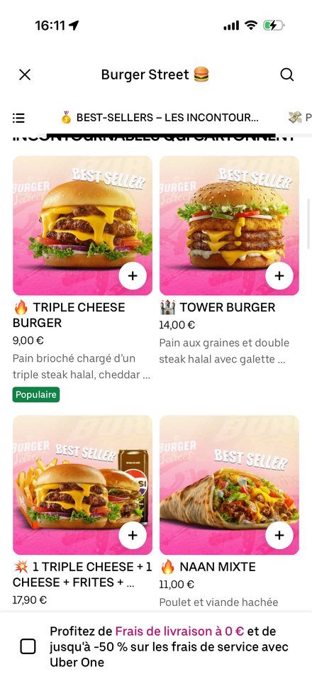 Carte restaurant optimisée sur Uber Eats, n°13