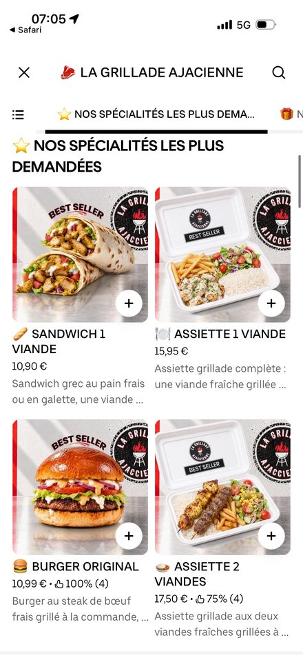Carte restaurant optimisée sur Uber Eats, n°18