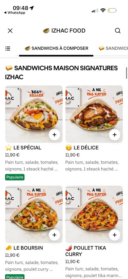 Carte restaurant optimisée sur Uber Eats, n°4