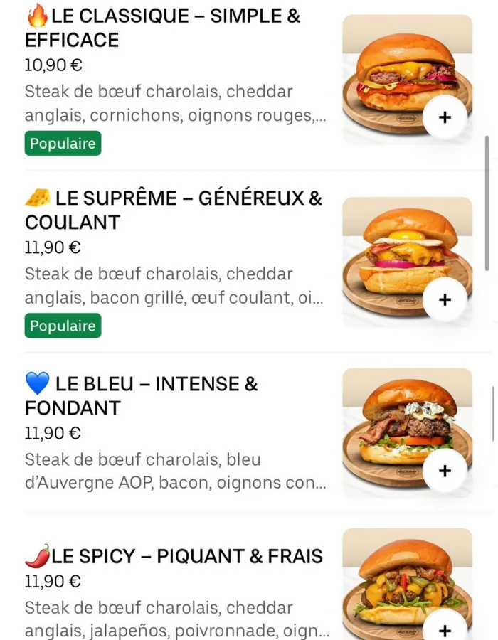 Menu Premium 25