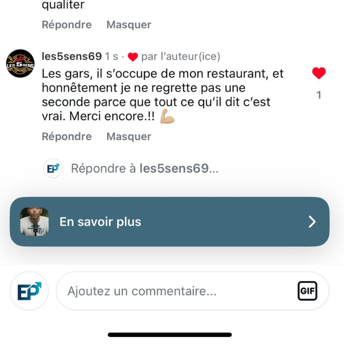 Temoignage client ExpertPlace augmenter commandes Uber Eats